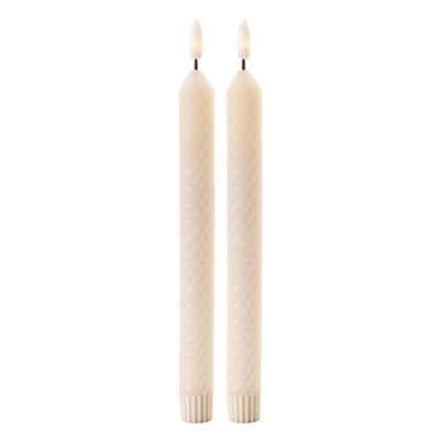 FIA Wick Taper Candle CR 9.5“H Set of 2 Honeycomb