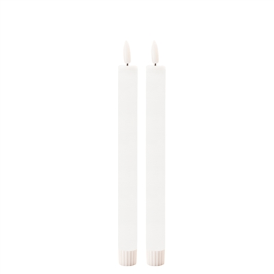 FIA Wick Taper Candle WH 9.5“H Set of 2