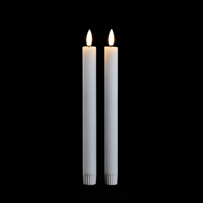 FIA Wick Taper Candle WH 9.5“H Set of 2