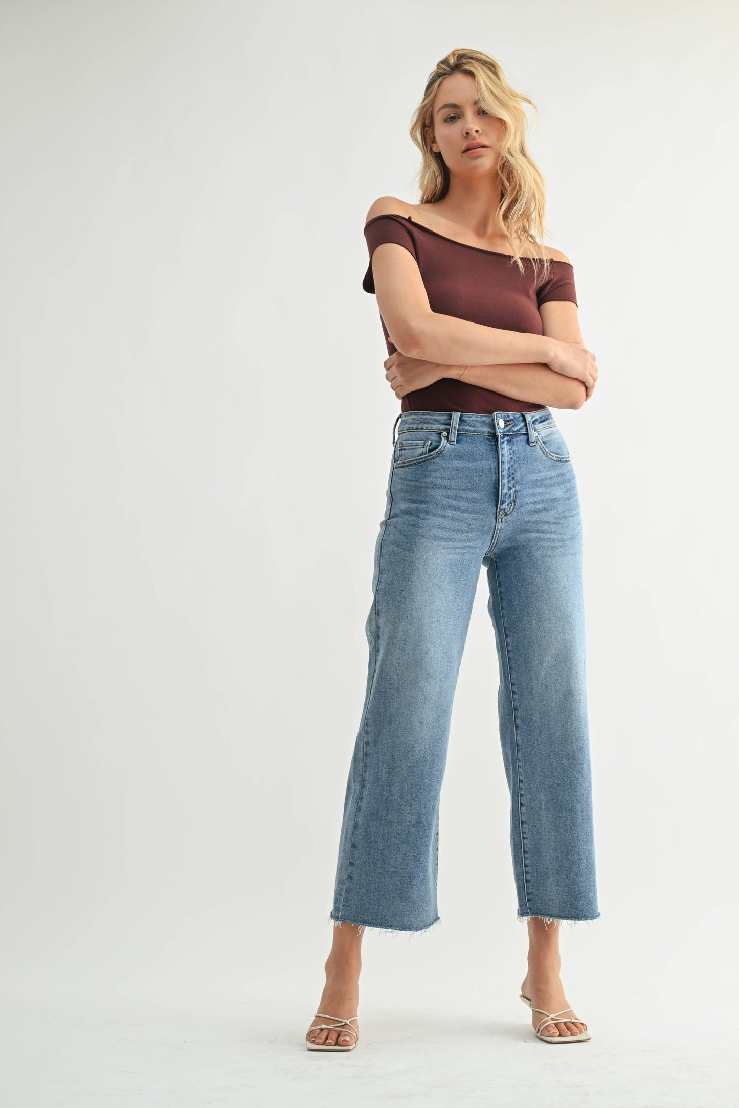Slim Wide Leg Jeans
