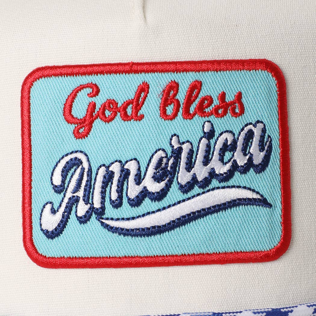 **Pre-Order** God Bless America Embroidered Patch Trucker Hat