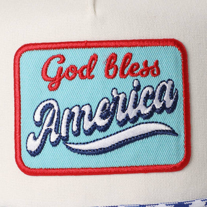 **Pre-Order** God Bless America Embroidered Patch Trucker Hat