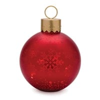 LED Ornament Décor 9.5"D x 11"H Glass
