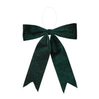 Hunter Green Velvet Bow Ornament 16"W x 16.5"H