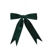 Hunter Green Bow Ornament 13"W x 13"H