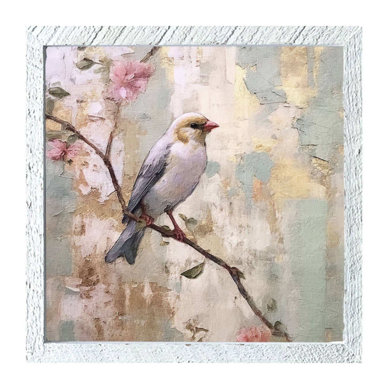 White bird with blue wings