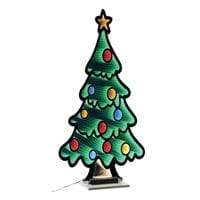 Tree w/Ornament Ekkolight 47”H Acrylic UL Plug