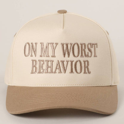 On My Worst Behavior Hat