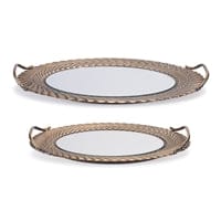 Mirror Tray Distressed Gold (2 Sizes)
