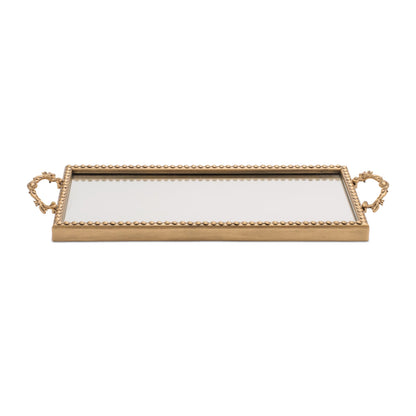 Antique Gold Vintage Inspired Mirror Tray