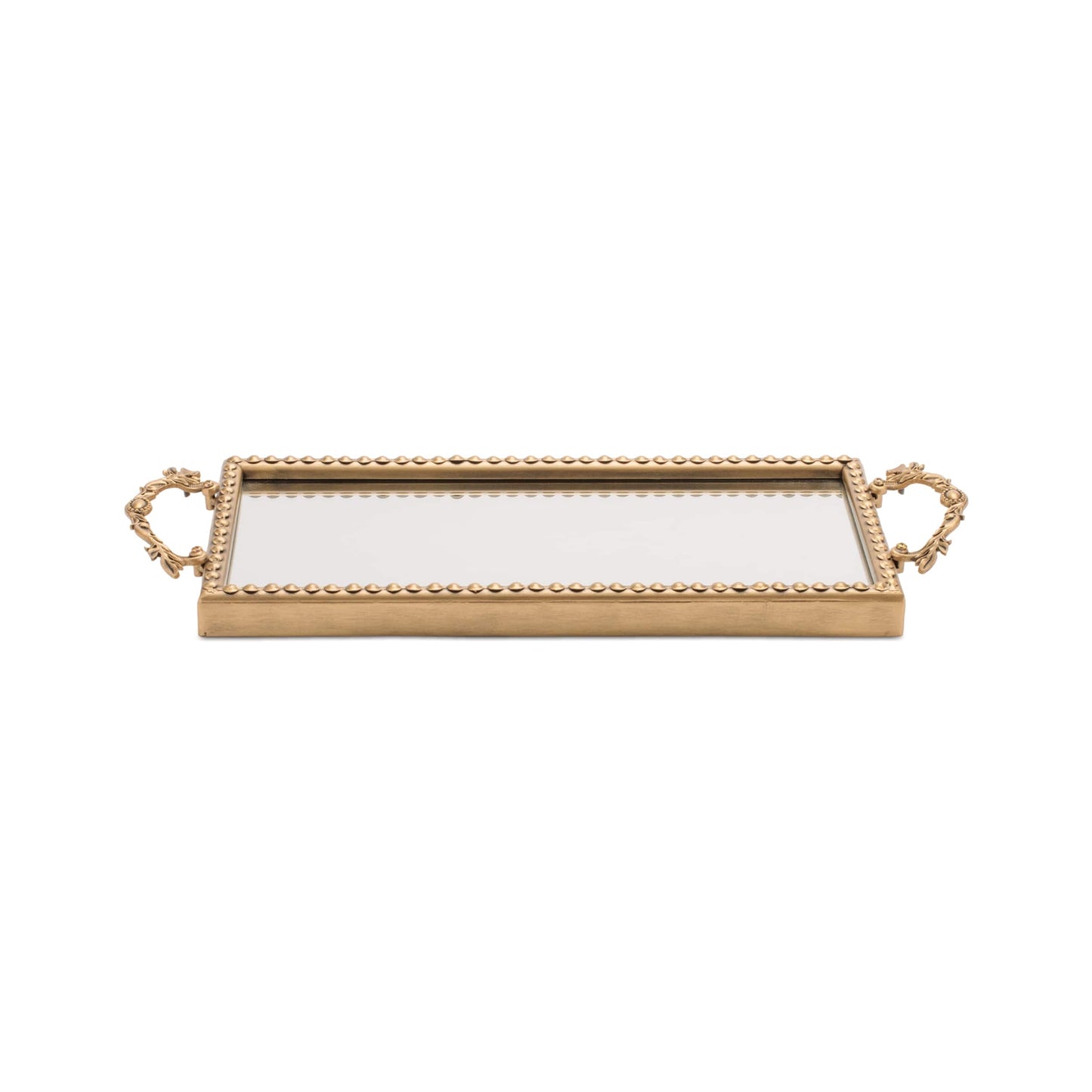 Antique Gold Vintage Inspired Mirror Tray