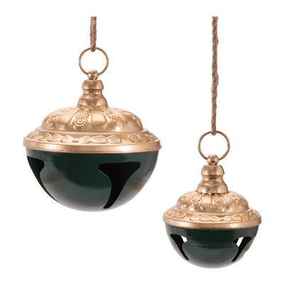 Green & Gold Bell Ornament