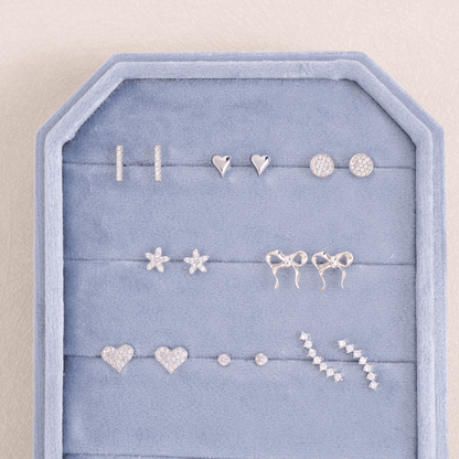 Heart Velvet Stud Gift Set
