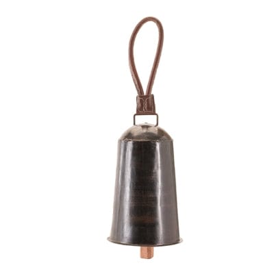 Bell 6”H Iron/Leather