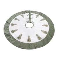 Wintery Tree Design Tree Skirt