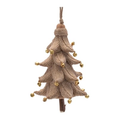 Tree Ornament 5.25”H Plastic/Jute