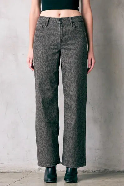 Cheetah Print Dad Jeans
