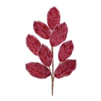 Red Magnolia Leaf Spray 27" H