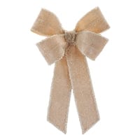 Champagne Sparkle Clip on Bow Ornament  13.5”H