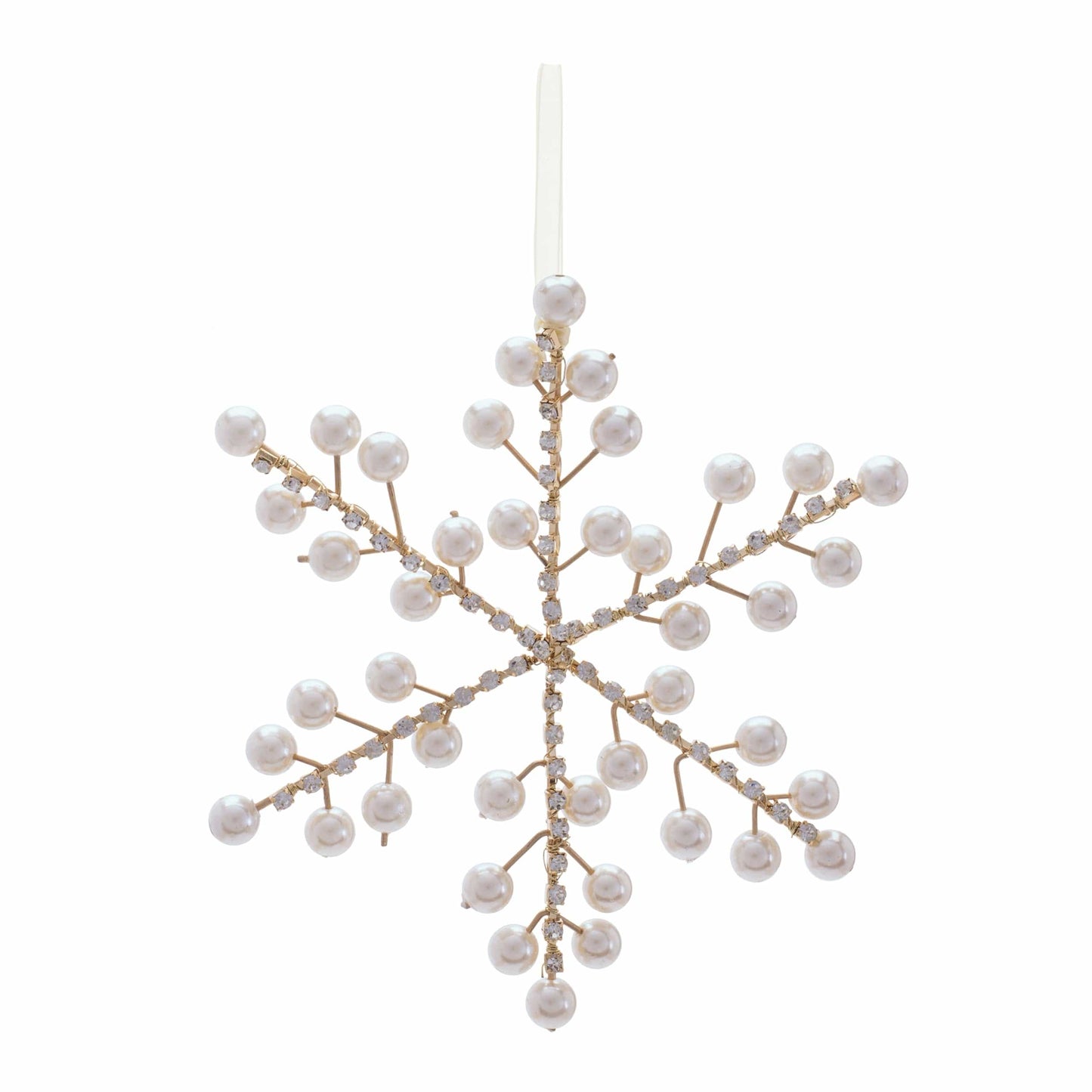 Snowflake Ornament 7”H Plastic/Wire
