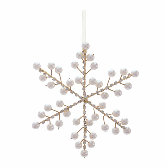 Snowflake Ornament 7”H Plastic/Wire