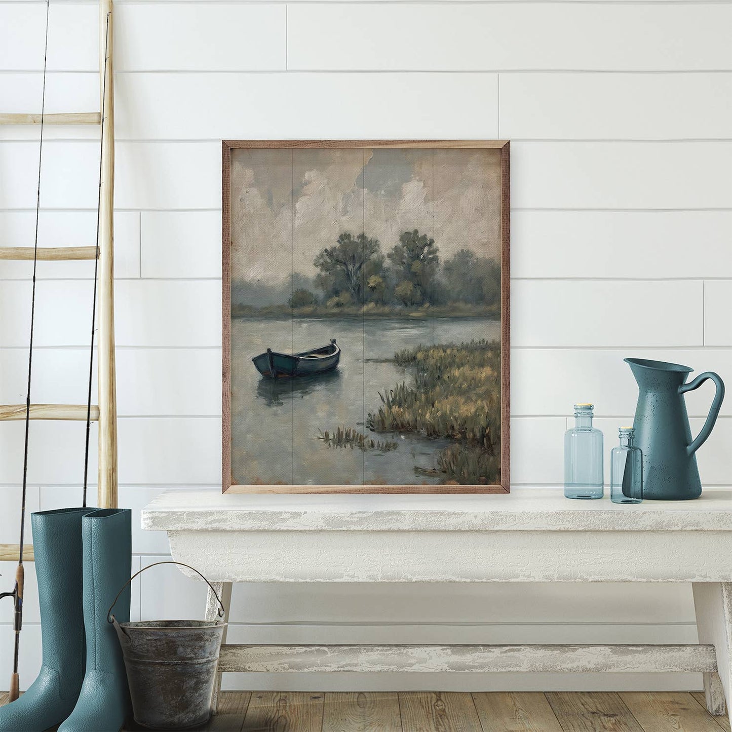 Boat On The Lake Art Print