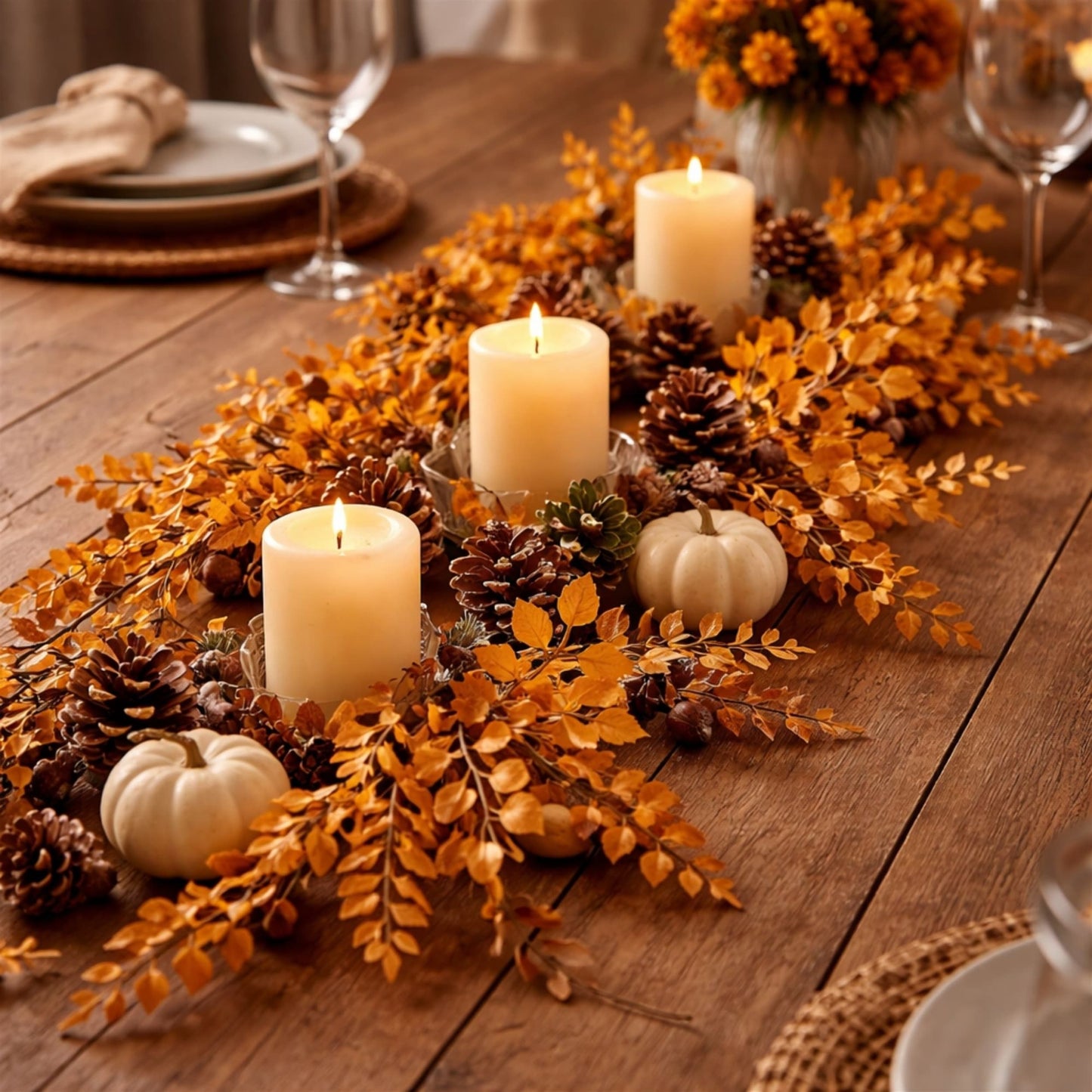 Fall Leaf Garland 5'L