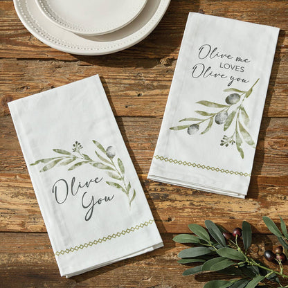 Olive You Decorative Dishtowel