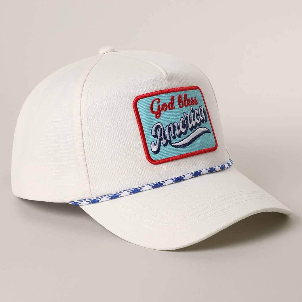 **Pre-Order** God Bless America Embroidered Patch Trucker Hat