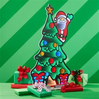Santa and Tree Ekkolight 48”H Acrylic UL Plug