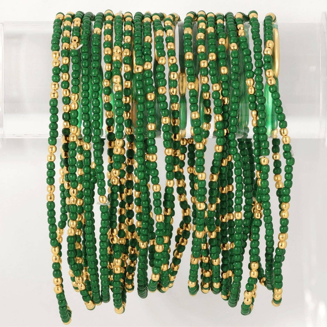 Stretch Beaded Solid Game Day Bracelets