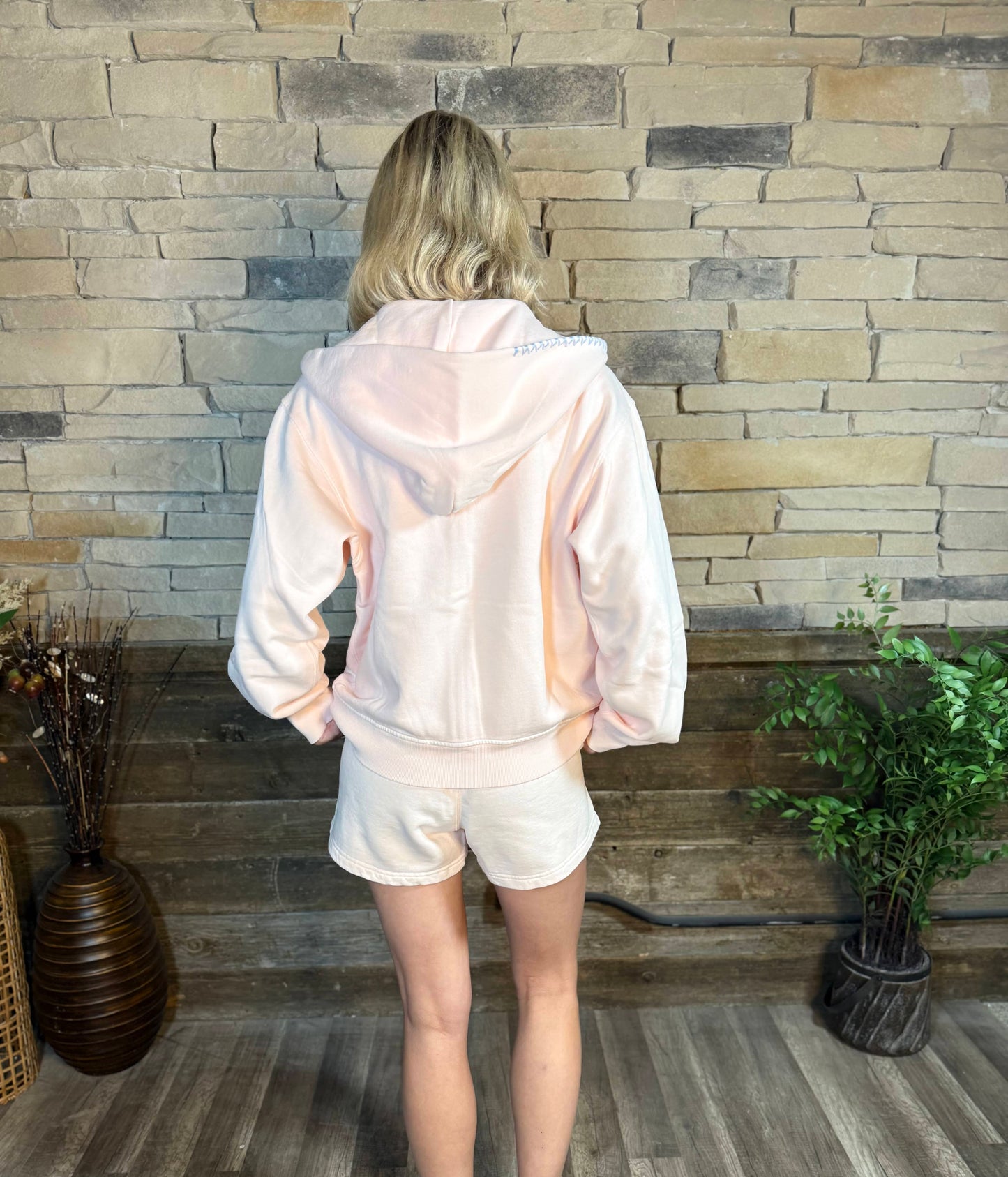 Heavyweight Zip Up with Stitching