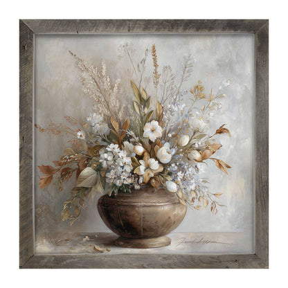Copper Vase with Floral Bouquet