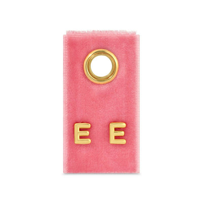 Initial Studs on Velvet Gift Tag