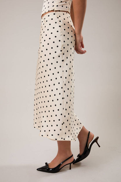 Polka Dot Mid Rise Maxi