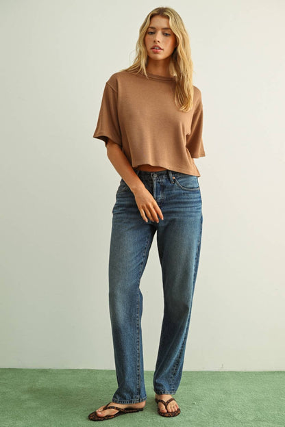 Short Sleeve Knitted Top
