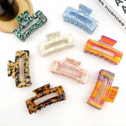 Rectangular Acetate Hair Claw, Premium Quality Hair Clip