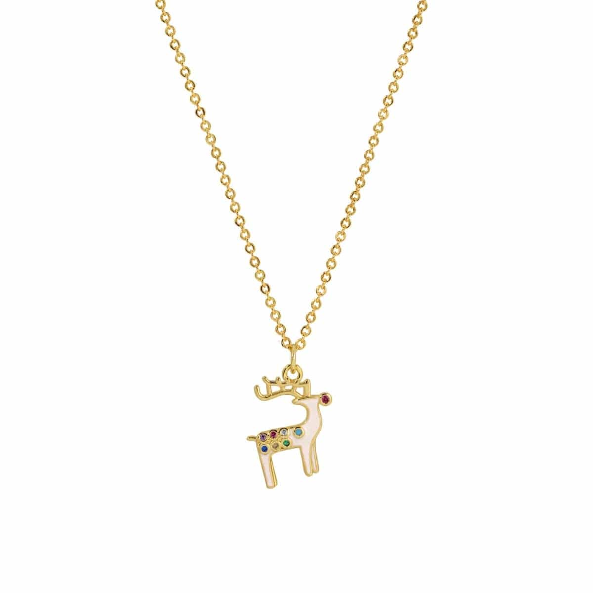 North Star Guide | Enamel Reindeer Necklace