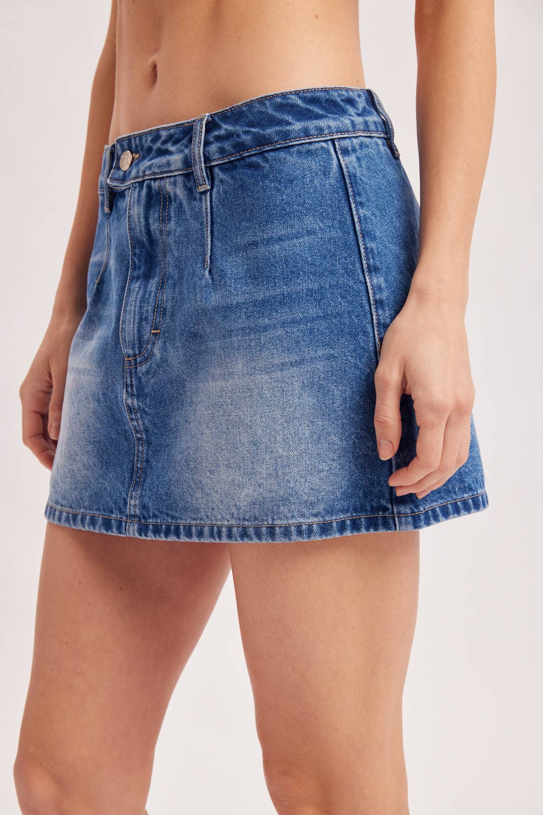 Low Rise Denim Skort