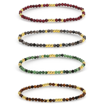 Assorted Stone Or Shell Stretch Bracelets With Beads