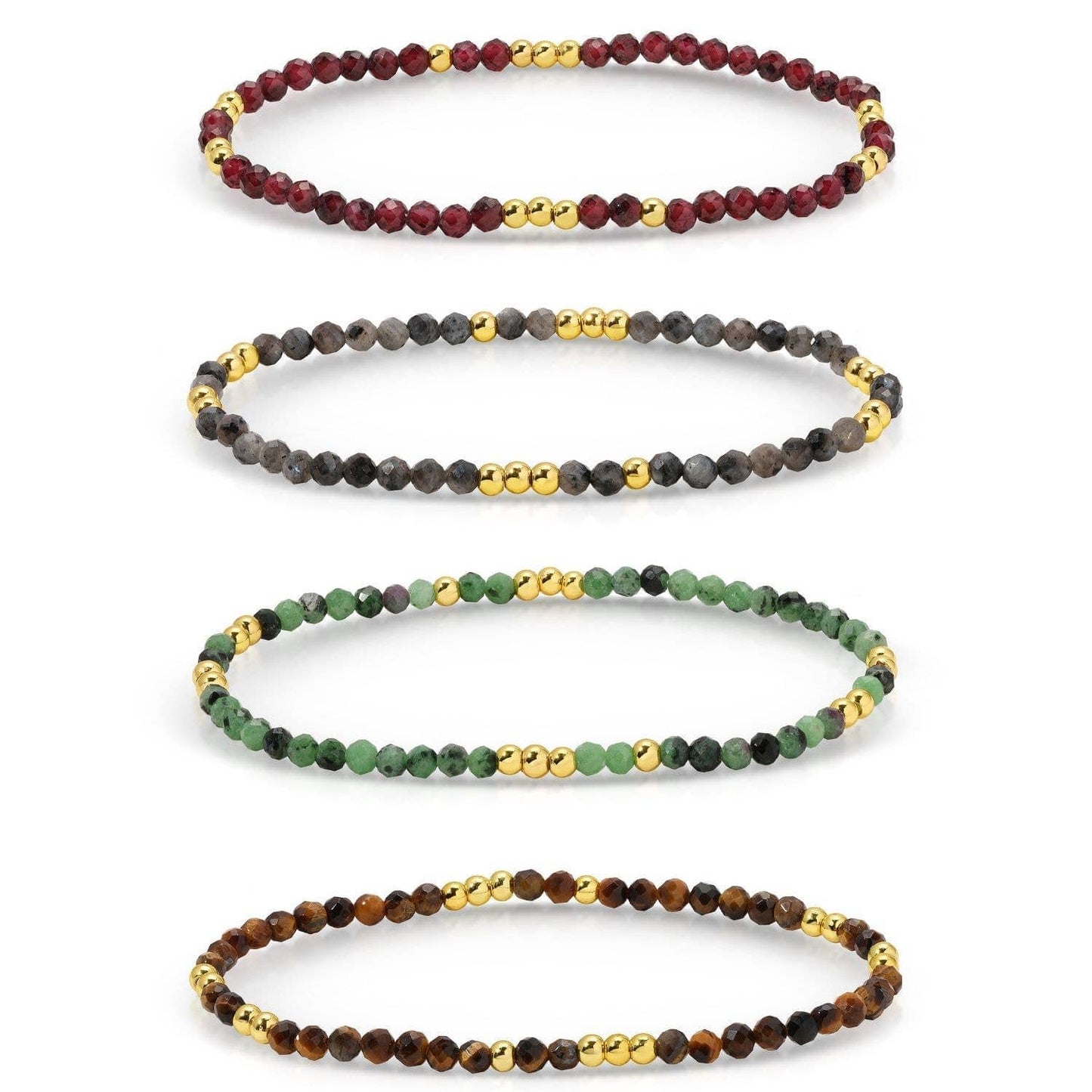 Assorted Stone Or Shell Beaded Stretch Bracelets