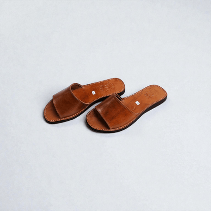 Handmade Moroccan Leather Slide Sandals