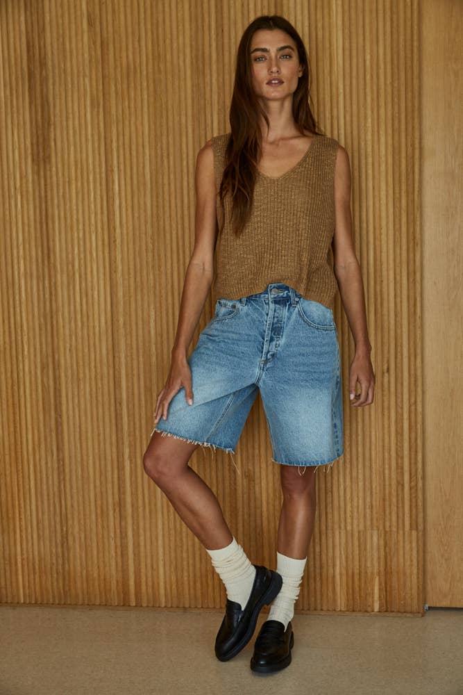 Knit V-Neck Vest Top