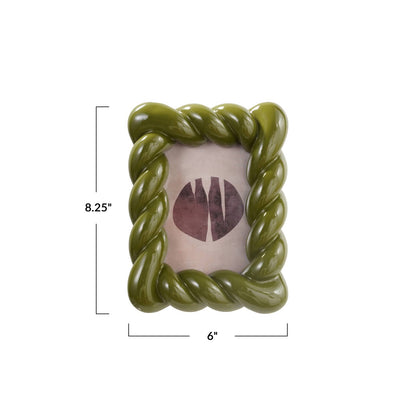 Green Resin Twisted Photo Frame