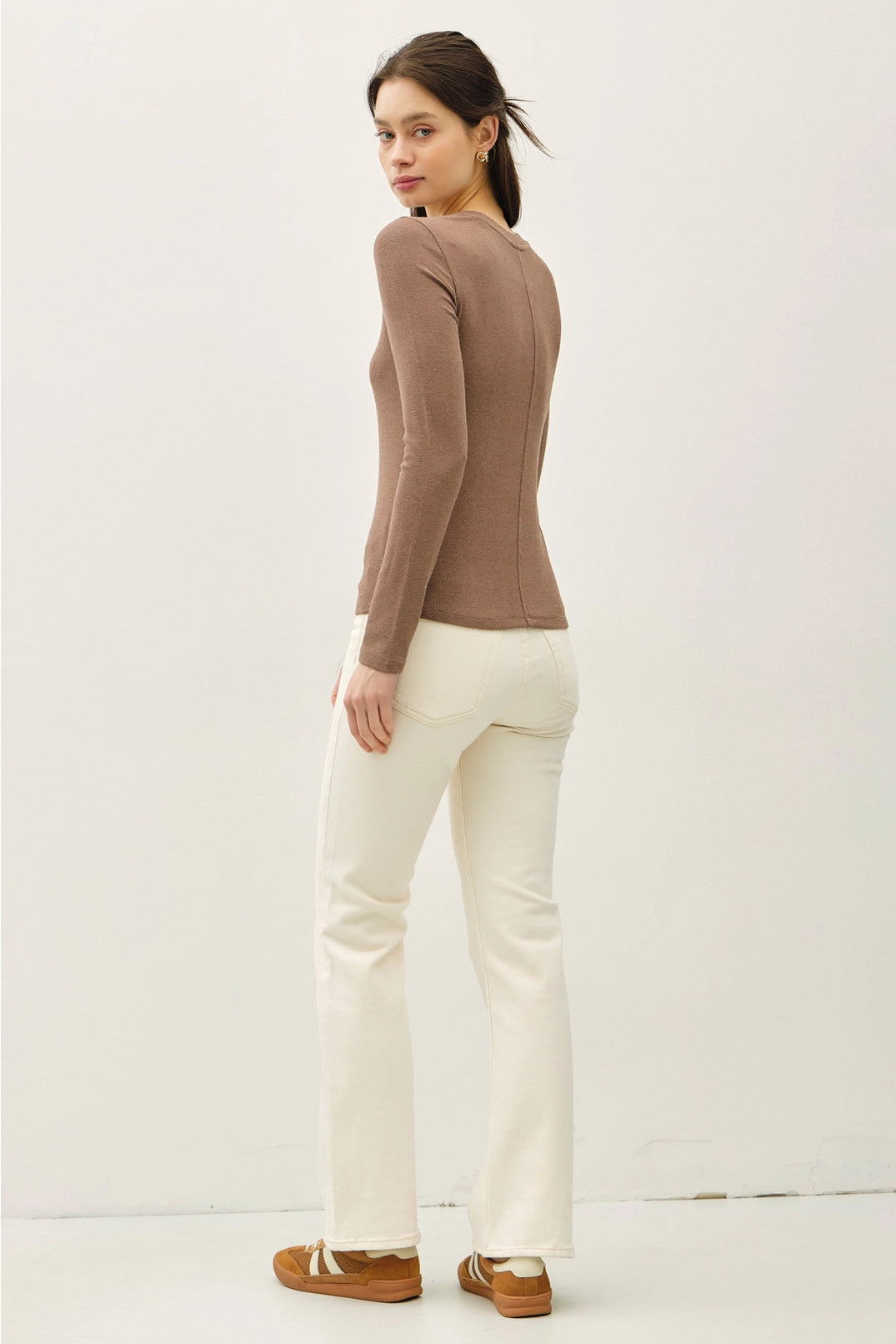 Long Sleeve Ultra Soft Ribbed Crewneck