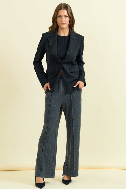 Notched Collar Blazer