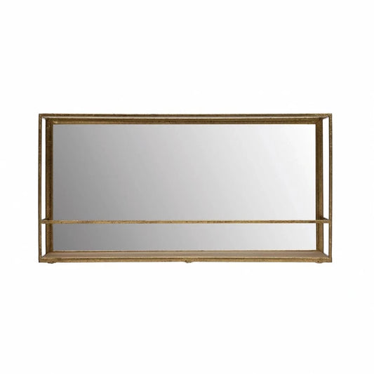 Metal and MDF Wall Shelf with Mirror