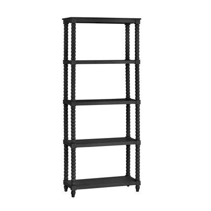 Meridian 4 Shelf Black Etagere