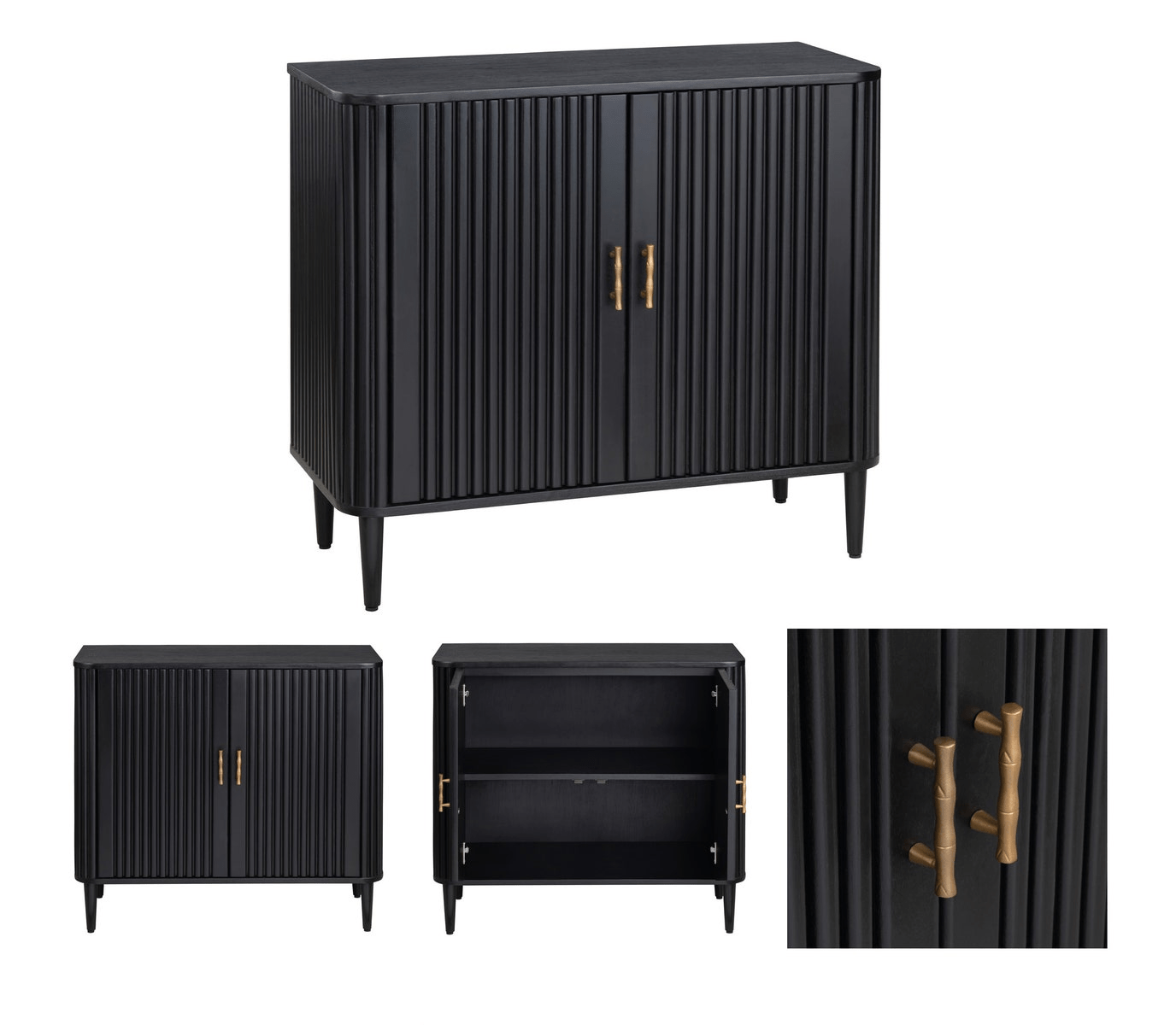 Camden Black 2-Door Cabinet