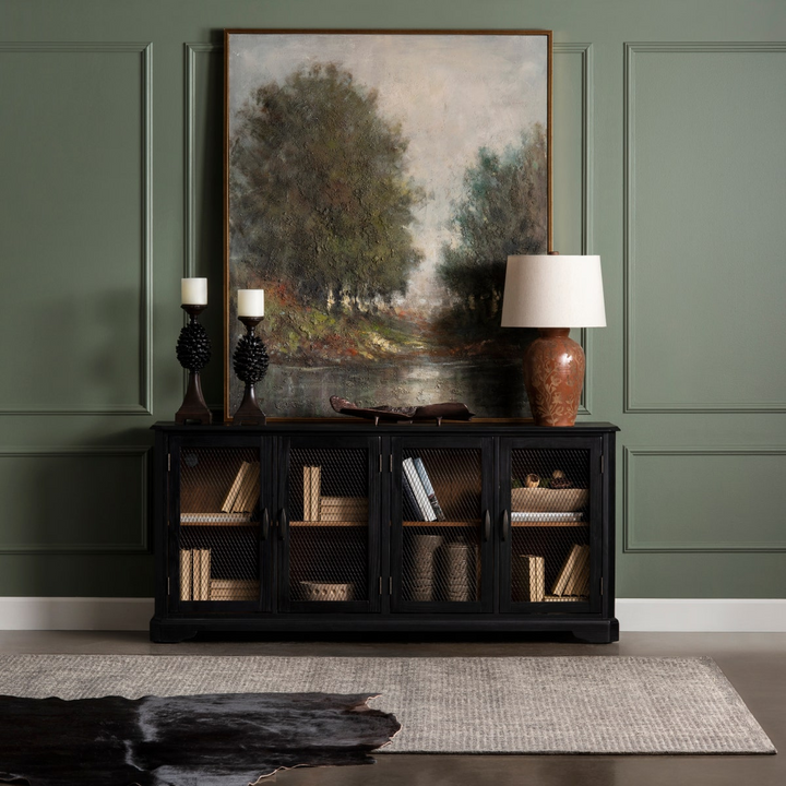 Canvas Tree Scene On Gold Frame